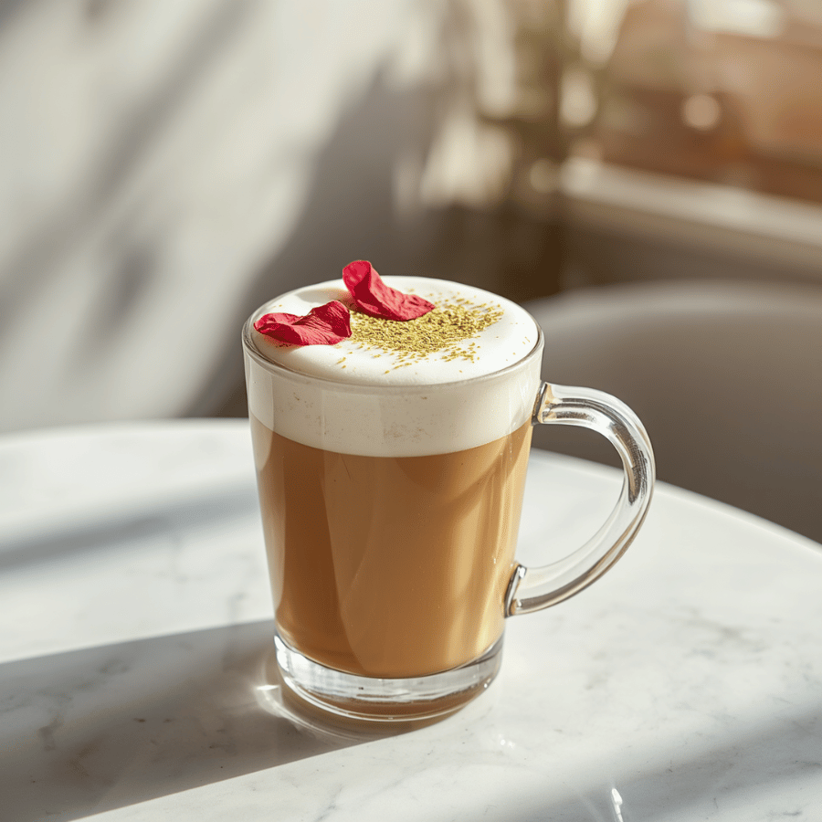 Cardamom Rose Latte