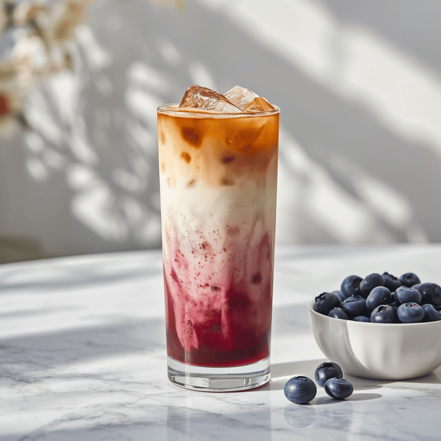 Iced Blueberry Latte Recipe